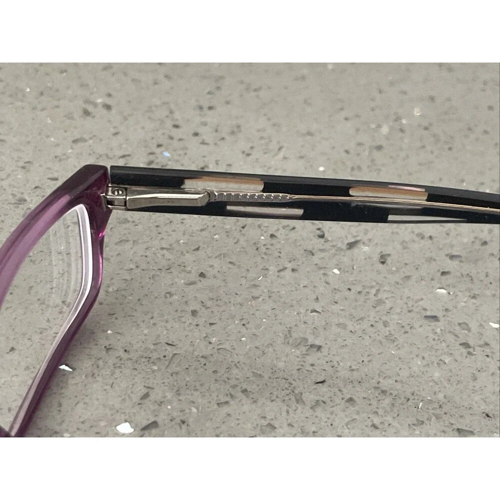 AZC220 COL 80 purple Eyeglasses Frames ONLY Rectangle Full Rim 49-15-135
